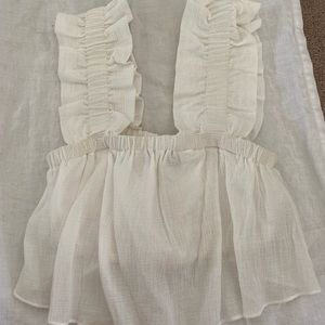 Vici ruffle sleeve crop top